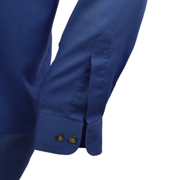 Yves Saint Laurent Men sz 15 1/2  Dress Shirt Long sleeves Blue - Picture 7 of 9